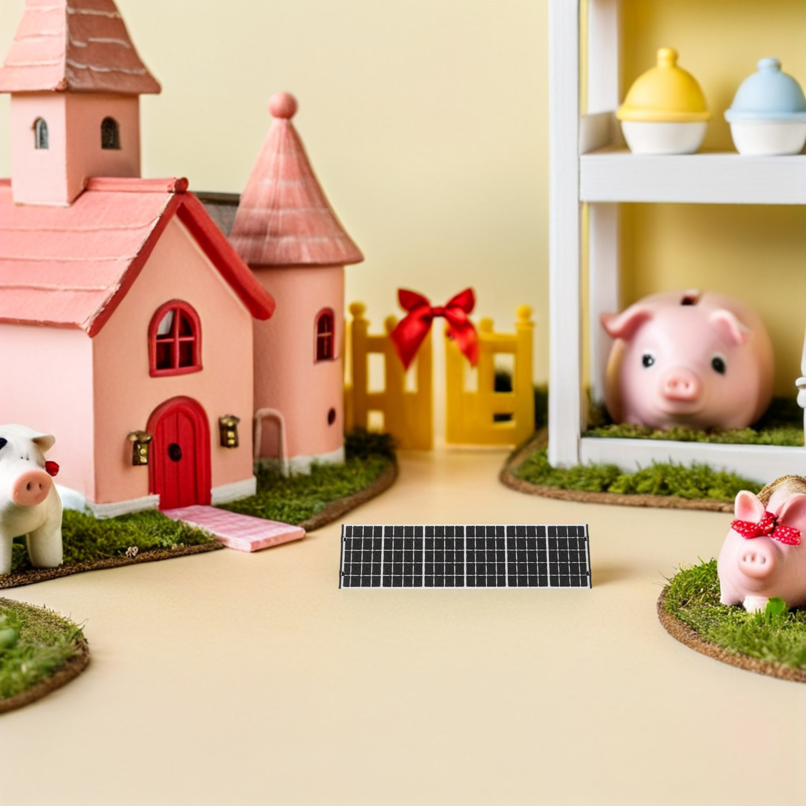 Solar Panel - 1:87 Miniatur-Solarpanels, realistische Sandtisch-Architektur-Solar-Energiemodule, Straßenszene, Diorama,