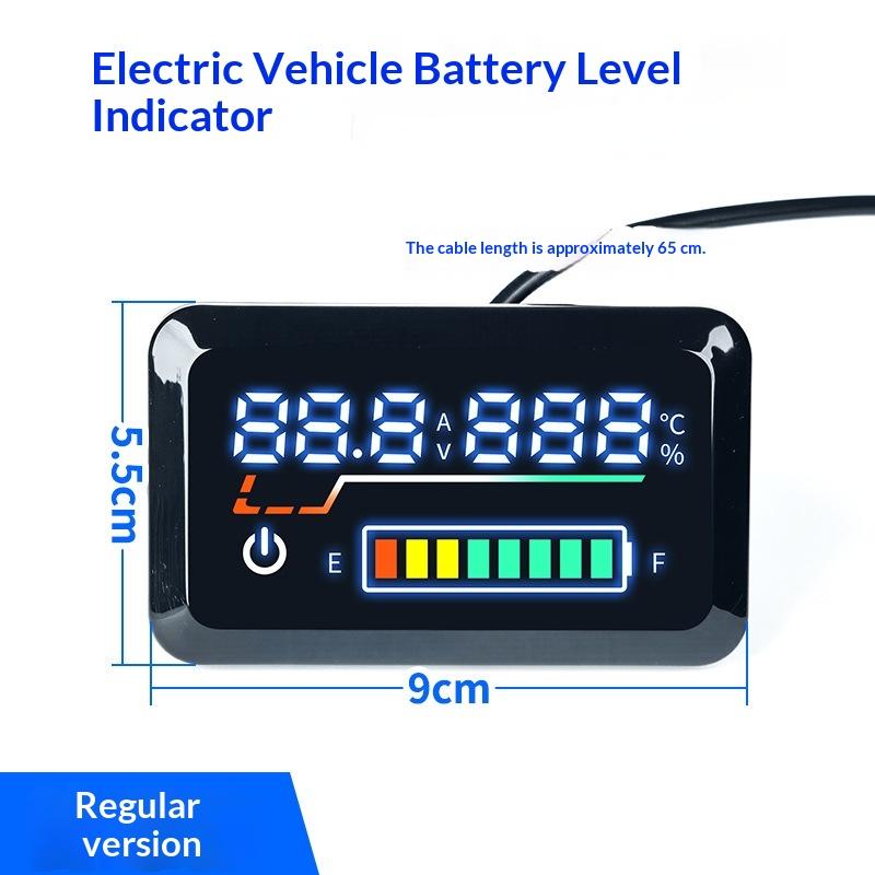 Energy Monitor Meter - Präzisions-Spannungsmesser Digitaler Batteriestandsanzeiger 48V-72V Leistungsanzeige