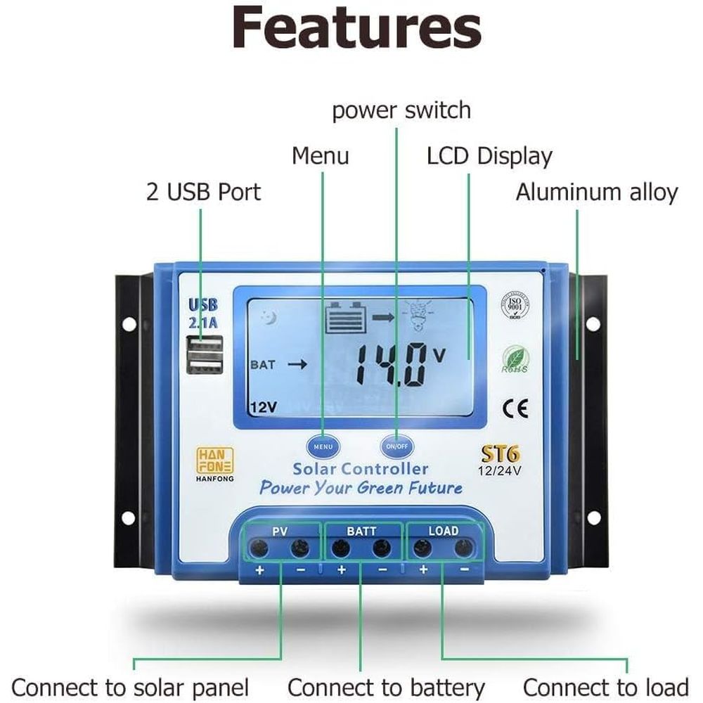 60A Solar-Laderegler 12V/24V A – Solar Panel Bewertung und Preis