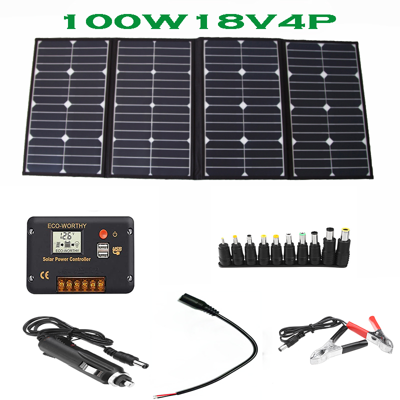 Tragbares 100-Watt-Falt-Solarp – Solar Panel Bewertung und Preis
