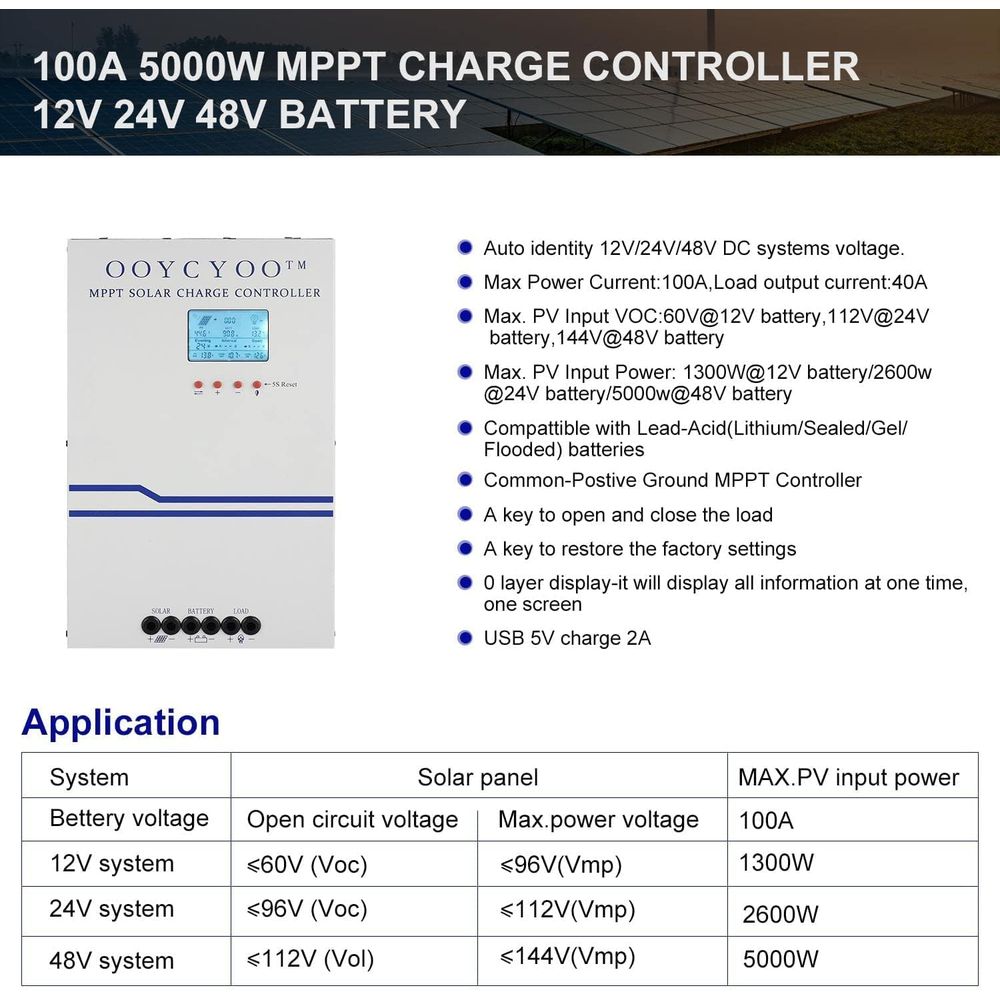 100 Ampere MPPT Solar-Laderegl – Solar Panel Bewertung und Preis